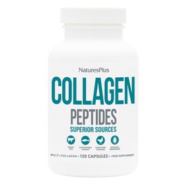 NaturesPlus Collagen Peptides Capsules - Sustainable Hydrolysed Collagen Supplement, 6 Major Types of Collagen - Non-GMO, Gluten Free - 120 Capsules
