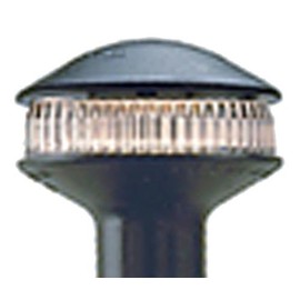 Perko 1634DP0CHR Horizontal-Mount Fold Down White All-Round Pole Light - 14.75" Height