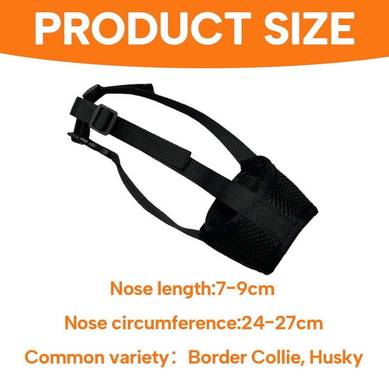 GHPKOTW Muzzle for Dogs, Soft Nylon Muzzle Breathable Muzzle for