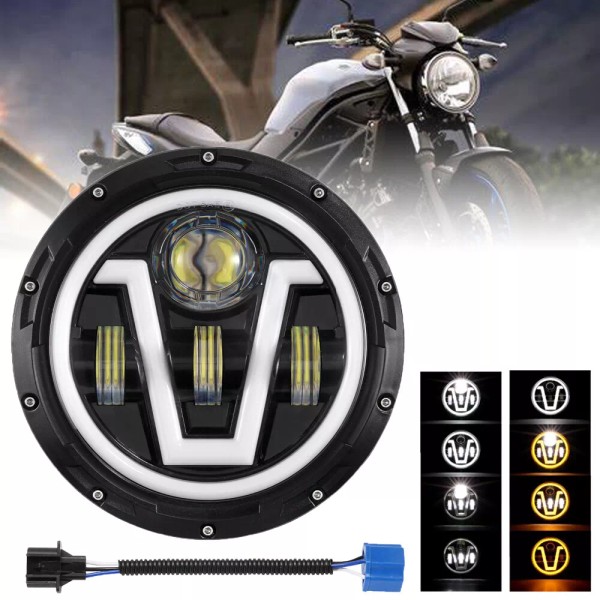 Ironwalls For Suzuki SV650 7" inch Projector Led Headlight Hi-Lo