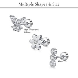 VFUN Self Ear Piercing Gun, Disposable Ear Piercing Gun, Gold Silver Ear Piercing Set Kit Tool for Bussiness Pierce Yourself at Home, stainless steel