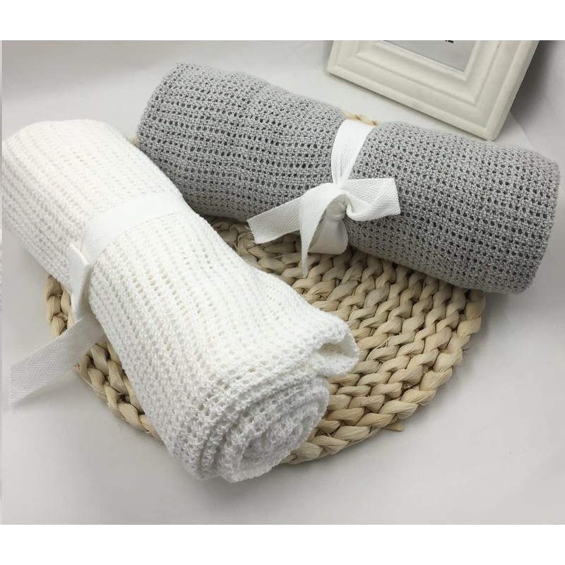 OnlyBee Twin Pack - 100% Pure Cotton - Soft Cellular
