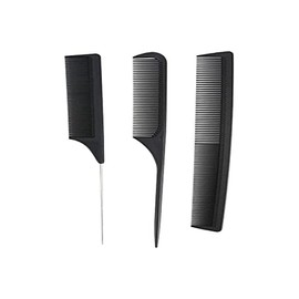 3 piezas peine de peinado profesional peine de cola de fibra de carbono antiestático para peluquería herramientas de peluquería accesorios(01)