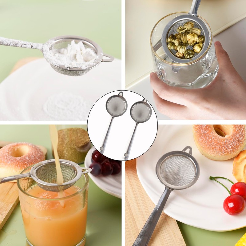 Tea Strainer Fine Mesh 2 Pcs Tea Strainers for Loose
