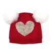 Yunison Baby Santa Hat Knitted Newborn Christmas Hat Toddler Xmas