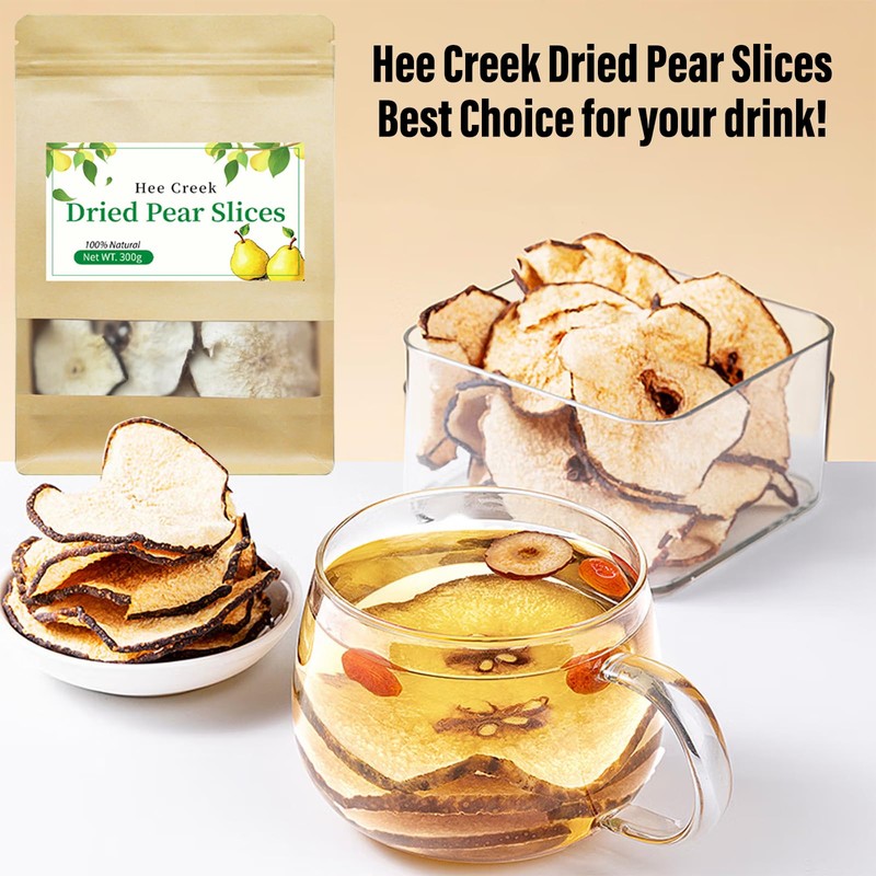 Hee Creek Dehydrated Pear Slices Bulk 300g/10.58oz Cocktails Dried Pear