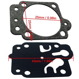 ZAMDOE K20-WYL Carburettor Repair Kit for WYL Series Carburettor Diaphragm and Gaskets Suitable for Honda Gx22 for Kawasaki TGX23 for Echo GT1100 for G22L Avec Assemblage de Conduite de Carburant