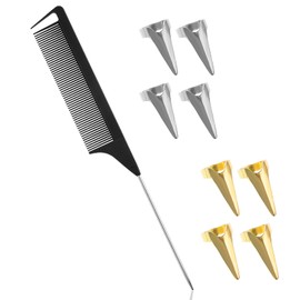 Braiding Finger Tool Hair Parting Tool For Finger, 9 Pcs Parting Ring For Braiding Hair Metal Nails For Fingers BraidingTool, Hair Parting Tool For Women Braids