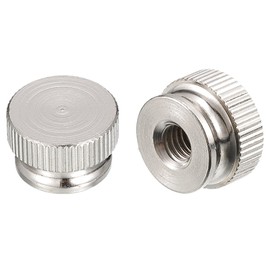sourcing map Knurled Thumb Nuts, 10pcs M6 x D16mm x H10mm Carbon Steel Knurled Nut with Collar High Head Blind Hole Knurled Thumb Nuts for 3D Printer Parts