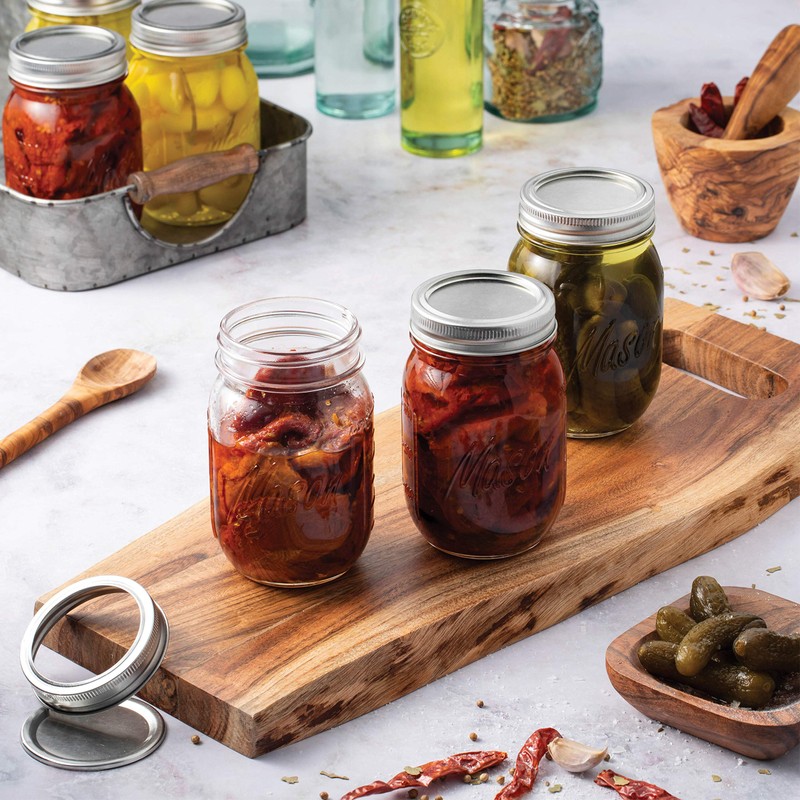 Paksh Novelty Mason Jars with Lids & Sealer - 5