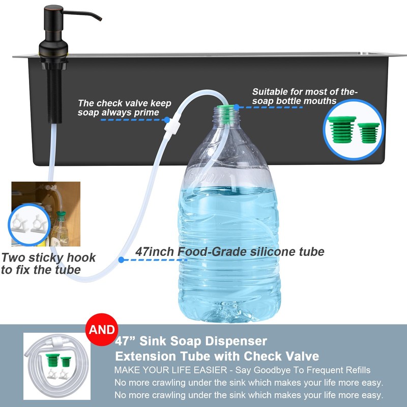Soap Dispenser for Kitchen Sink, Kitchen Hand Soap Dispenser Pump