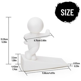 Cute Door Stop, Decorative and Sturdy, Well Designed Door Stopper, Effective to Hold Your Door Open, 1 Pack, White (Patented)