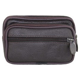 Bum Bag Bum Bag Purse Genuine Leather in Black or Brown, dark brown, money belt