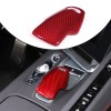 carpart2021 Red Carbon fiber Gear Shift Panel Knob Head Trim