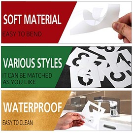 36 Pcs Large Alphabet & Number Stencils, Reusable Letter Stencils for Painting on Wood, Wall, Fabric, Rock, Chalkboard, Glass (5 Inches)