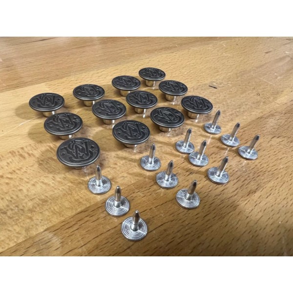 Smith & Wesson Vintage Brushed Nickel Buttons New Old Stock