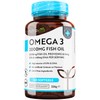 Omega 3 Fish Oil 2000mg – 240 High Strength Capsules (4 Month Supply) – 660mg EPA & 440mg DHA per Daily Serving – Supports Normal Heart Function – Pure Omega 3 Capsules – Made in The UK by Nutravita