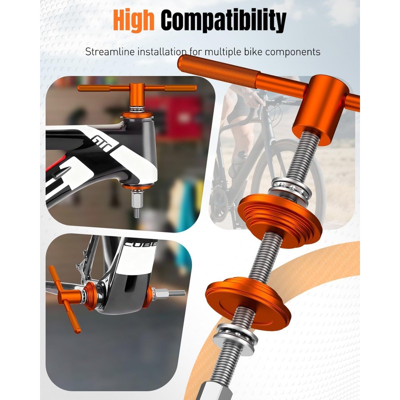 Pawfly Bicycle Headset Press Tool, Bike Headset Bearing Press-in Tool