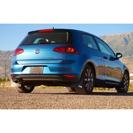 RokBlokz Mud Flaps for 2015-2021 MK7 Volkswagen Golf GTI - Multiple Colors Available - Mud Guards are Custom Cut and Fit - Includes All Mounting Hardware (Black with Black Logo, Original)