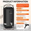 Commercial 2-Gallon Beverage Dispenser with Temperature Display, Black