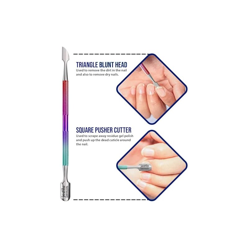 Jestilo Cuticle Remover Tool Set with Cuticle Cutter and Cuticle