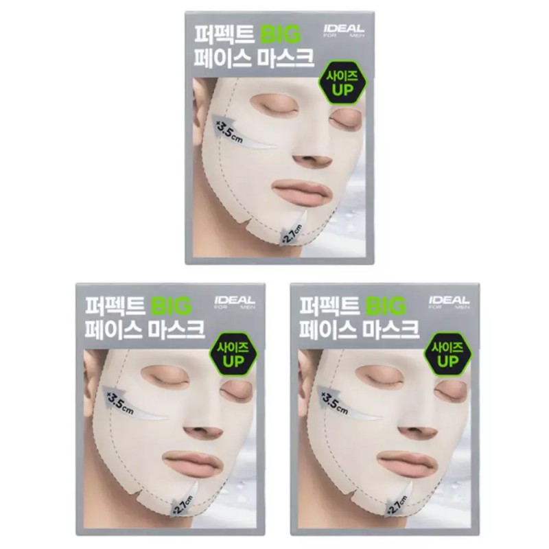 IDéal For Men 아이디얼포맨 남성 퍼펙트 빅 페이스 마스크 5매입