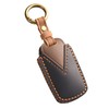 Hontumax Leather 3-Button Key Fob Cover for Toyota 4Runner Tacoma