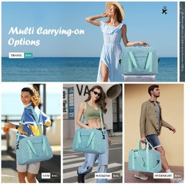 FIORETTO for Easyjet Cabin Bag 45x36x20, Travel Underseat Hand Luggage Bag with Laptop Compartment, Carry on Weekend Overnight Holdall Bag with 6 Compartments for Women & Men 32L Green