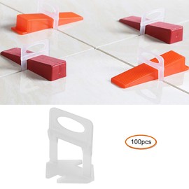 100-Piece Tile Levelling System Clips 0.5 0.5 mm (0.02 Inch) Spacers for Tile Levelling, Horizontal Position Levelling of Wall Tile Floors, for Installation of