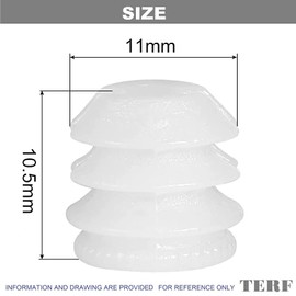 TERF® M6 X 10.5mm Wood Insert Nut Flat Pack Furniture Pre-Inserted Cam Dowel Nuts M6 (6mm) X 10.5mm Threaded Insert Socket Nut for Wood Timber Furniture - Pack of 10