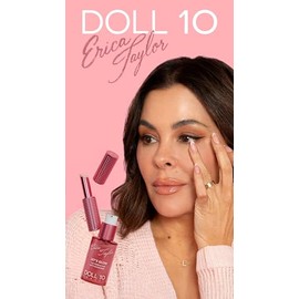 DOLL 10 X Erica Taylor Let's Glow Duo - Suero facial iluminador + bálsamo facial y debajo de los ojos en barra - Set de preparación de maquillaje hidr