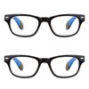 EYE ZOOM 2 Pack Unisex Blue Light Horn Rimmed Reading