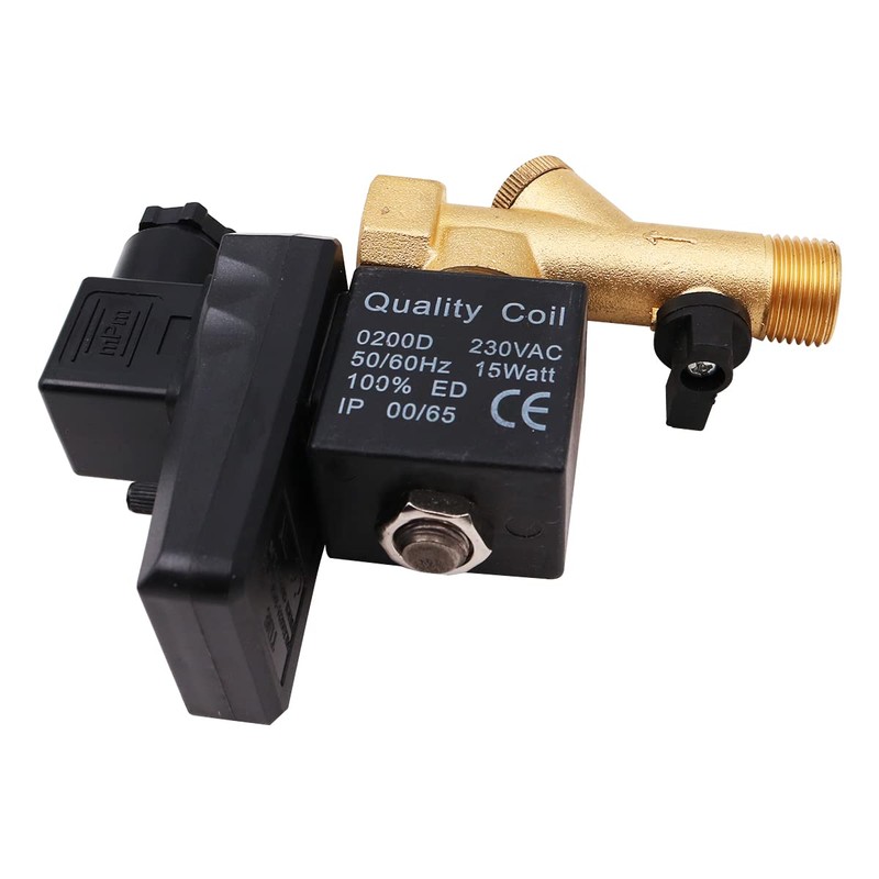 WANGCL 1/2" Timer Drain Valve 220V Solenoid Valve Normally Closed