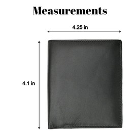 Swiss Marshall RFID Blocking Men's Slim Bifold Hipster Credit Card Premium Lambskin Leather European Wallet (Black)