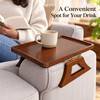 Wooden Sofa Armrest Tray for Living Room TV Time –