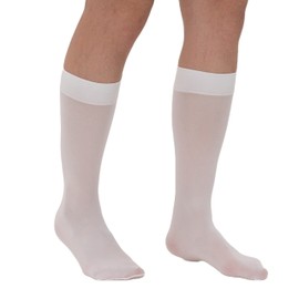 Verdancy Women’s 2 Pairs Trouser Socks Knee High Over the Calf Stockings 40D Ultra Stretchable Plus Size Opaque Sheers (White)