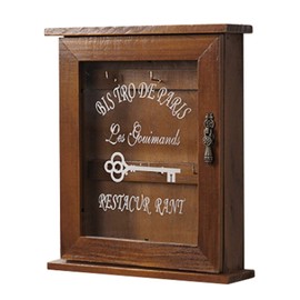 Hkyna Antique Interior Key Storage Wall Hanging Key Case No Loss Key Hook (Brown)