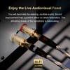 SKW Single Audiophile Speaker Cable, Interchangeable Banana Plug Cable, Gold-Plated