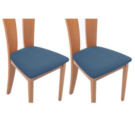 TIANSHU Seat Cover, 2 Piece Chair Cover, Choose from 11 Colors, Stretchy, Fluffy, Home, Hotel, Wedding, Wedding, Dining Chair Cover, Washable (2 Pieces, Denim Blue)