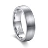 Greenpod 6mm Tungsten Wedding Rings Band for Men Women Silver/Black