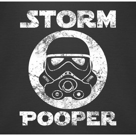 Shirtracer - Baby Bodysuit Boy Girl - Sayings - Storm Pooper Vintage, 1 black