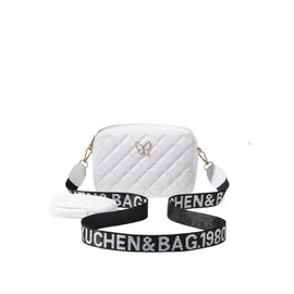 SOLY HUX Women's Chevron Quilted Crossbody Bags Butterfly Leather Letter Print Clutch Purse Shoulder Bags White One Size
