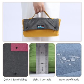 Outdoor Foldable Dog Mat Durable Teflon-Coated Oxford Material Waterproof Thin Dog pad Travel-Friendly Machine Washable Design for Camping/Car (Orange, Small)