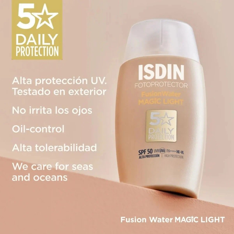 Isdin Protector Solar Water Magic Spf50 Color Light 50ml