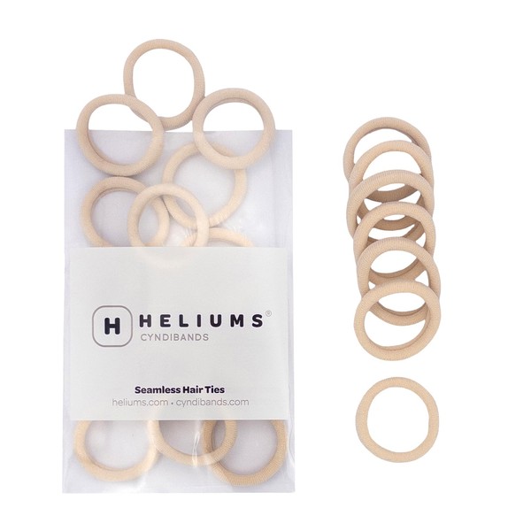 HELIUMS Small Seamless Hair Bobbles - Blonde - 2.5 cm Soft Hold Mini Hair Bands - Soft Fabric Ponytail Holder - Pack of 20