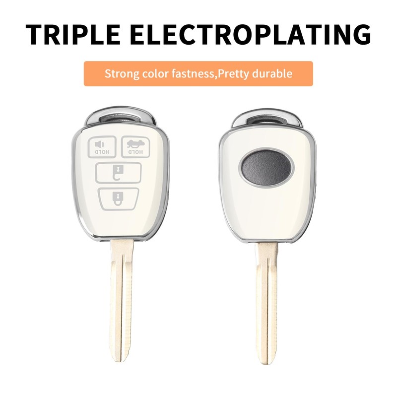 MILD EAST for Toyota Key Fob Cover with Metal Key