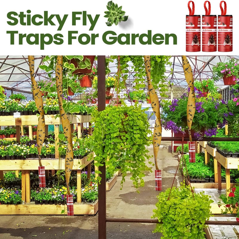 Qualirey 160 Pack Fly Strips Sticky Fly Trap Indoor Outdoor