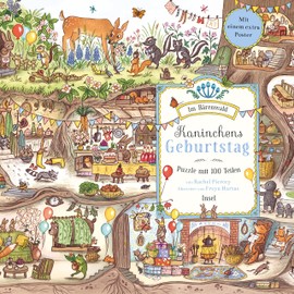 Insel Verlag 9783458643234 Bear in the Bear Forest. Rabbit Birthday Puzzle with 100 Pieces for Children from 4 Years, White