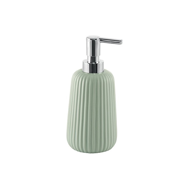 Gedy Soap Dispenser, Ceramic, Green, 8 X 8 X 18