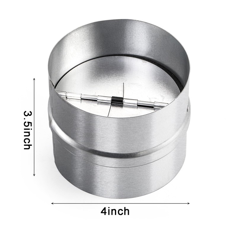 SOUJOY 2 Pack 4 Inch Backdraft Damper, One-Way Airflow Duct